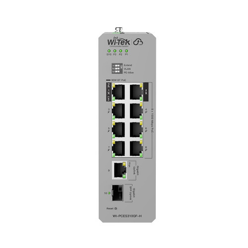Wi-Tek WI-PCES310GF-H Промышленный управляемый PoE-коммутатор