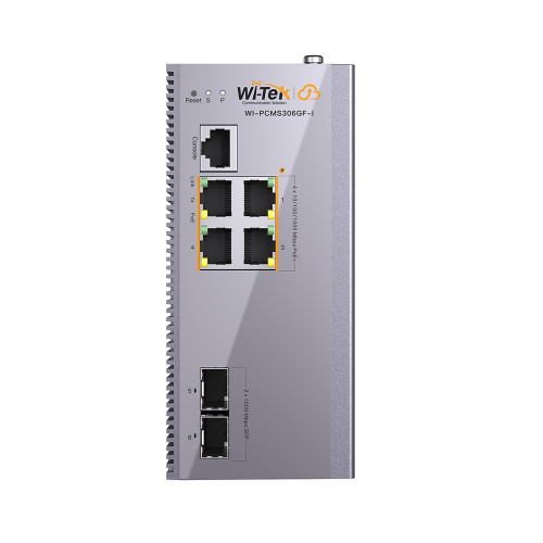 Wi-Tek WI-PCMS306GF-I V3 Промышленный управляемый PoE-коммутатор L2+