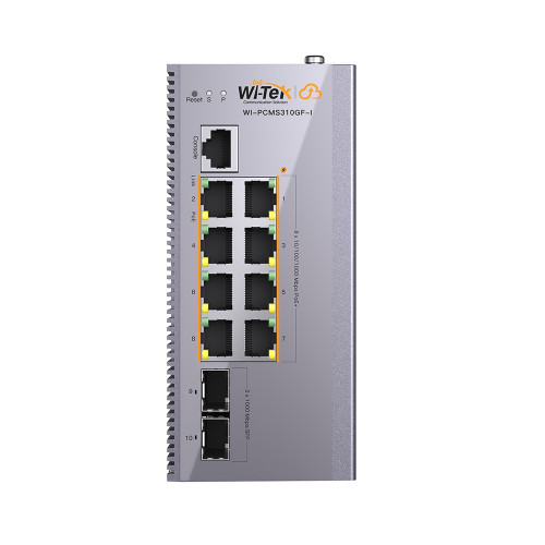 Wi-Tek WI-PCMS310GF-I V3 Промышленный управляемый PoE-коммутатор L2+